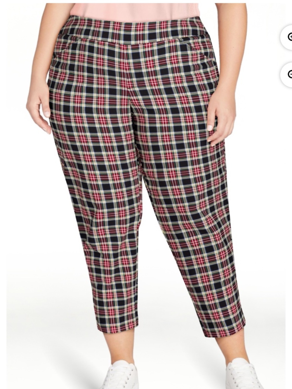 Just My Size Women’s Red Plaid Plus Millennium Pants Size 1XP NWT
